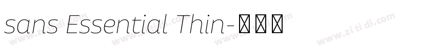 sans Essential Thin字体转换